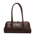 Classic Leather Handbag Retro Elegant Stylish Baguette Tote Bag