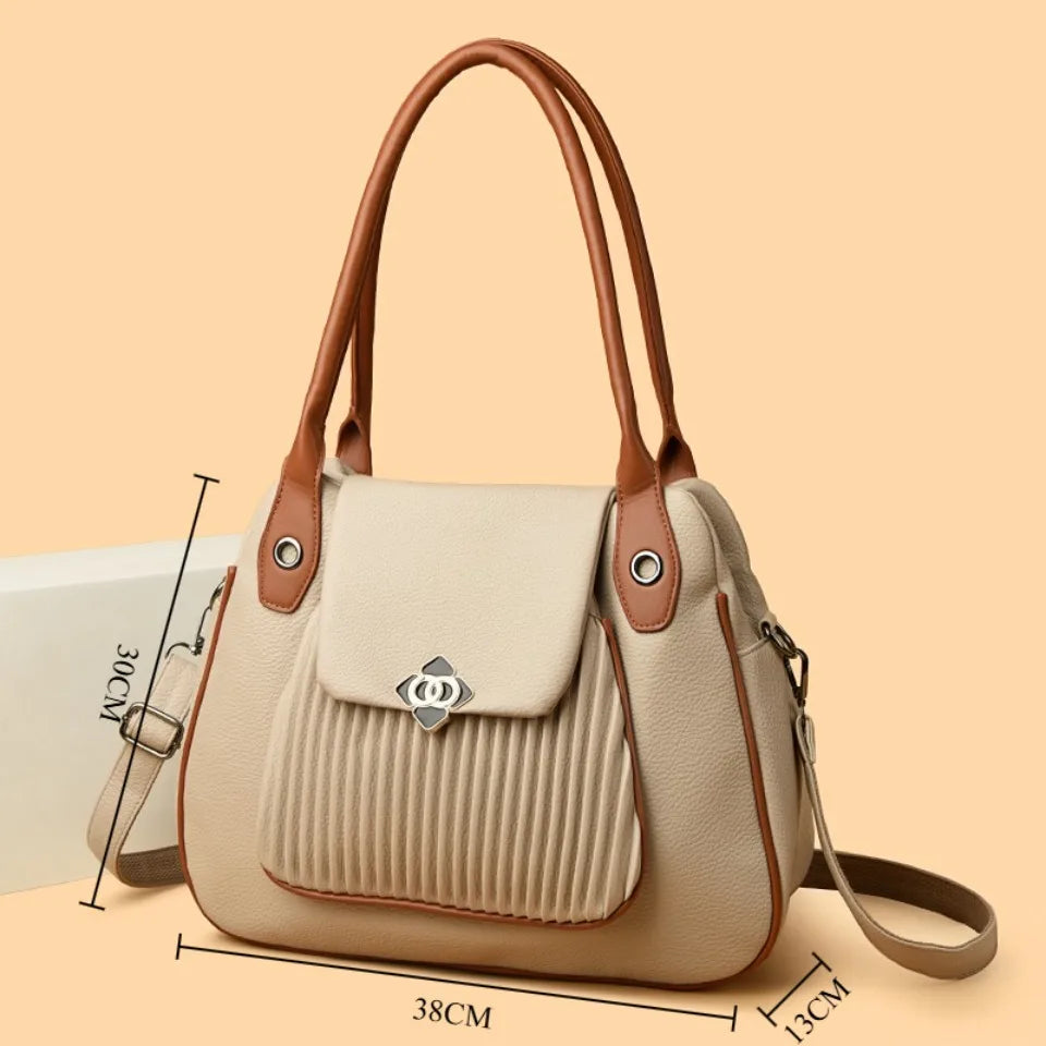 Genuine Brand Top Quality Leather Bags Top-Handle Design Bags Ladies Casual Tote