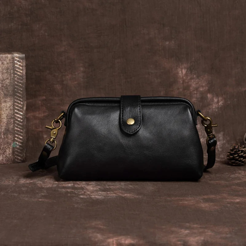 Leather Crossbody Bag Retro Messenger Bag Leather Phone Sling Bag Ladies Clutch