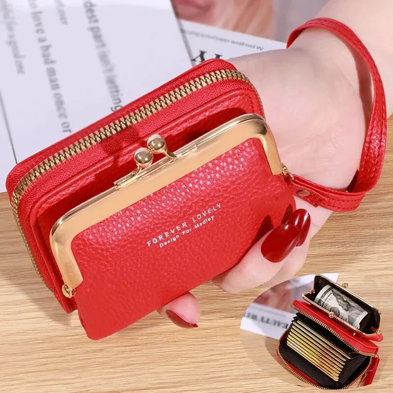 Fashion Wrist Strap Wallet Large Capacity Coin Clip Bag