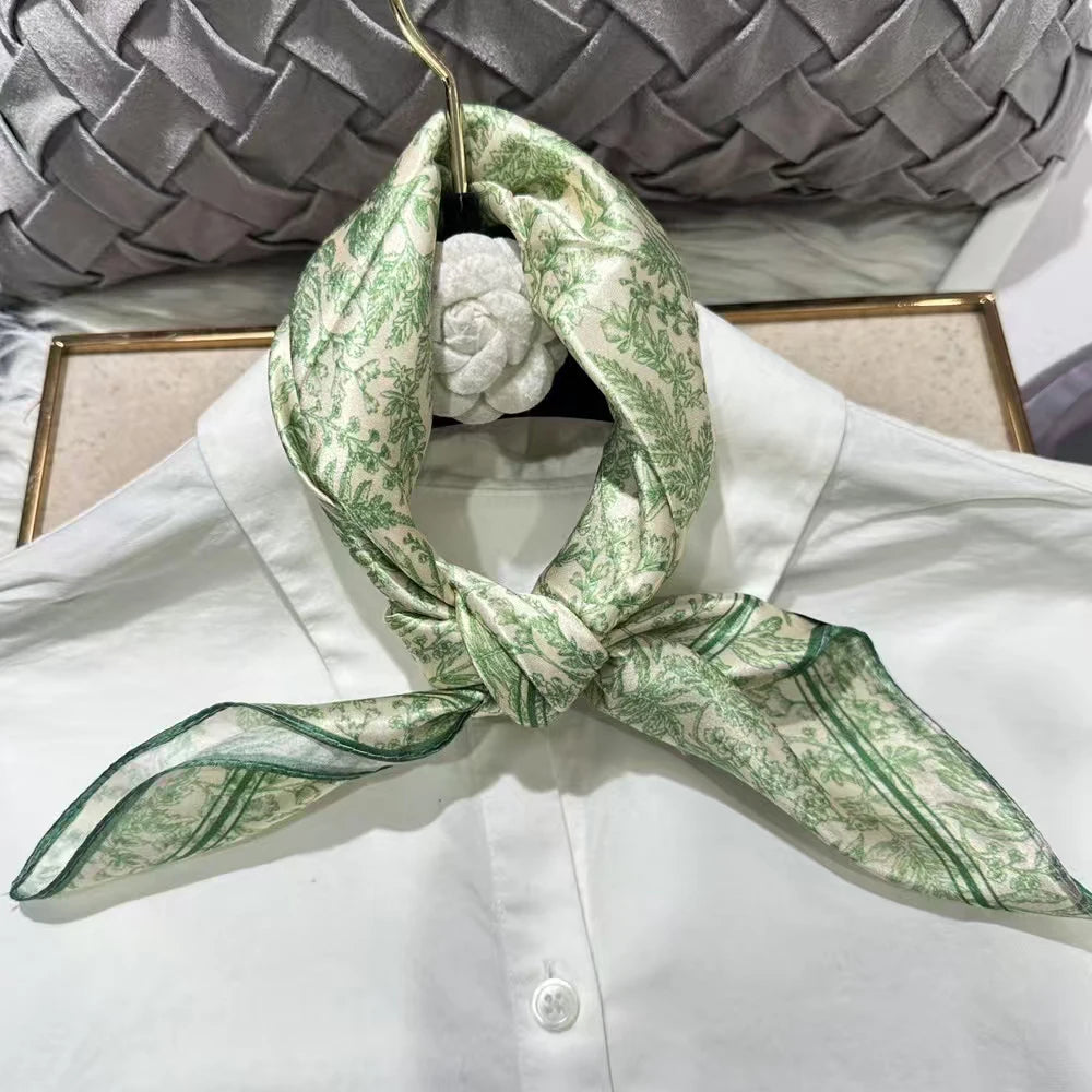 Women's 100% Mulberry Silk Scarf For Hair Headscarf