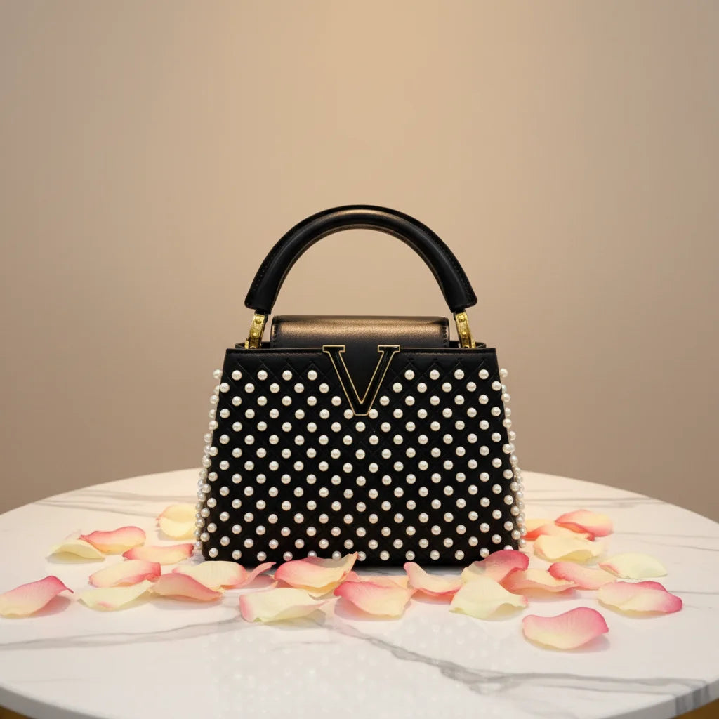 Fashionable Pearl Design Quality Luxury Shoulder Handbag