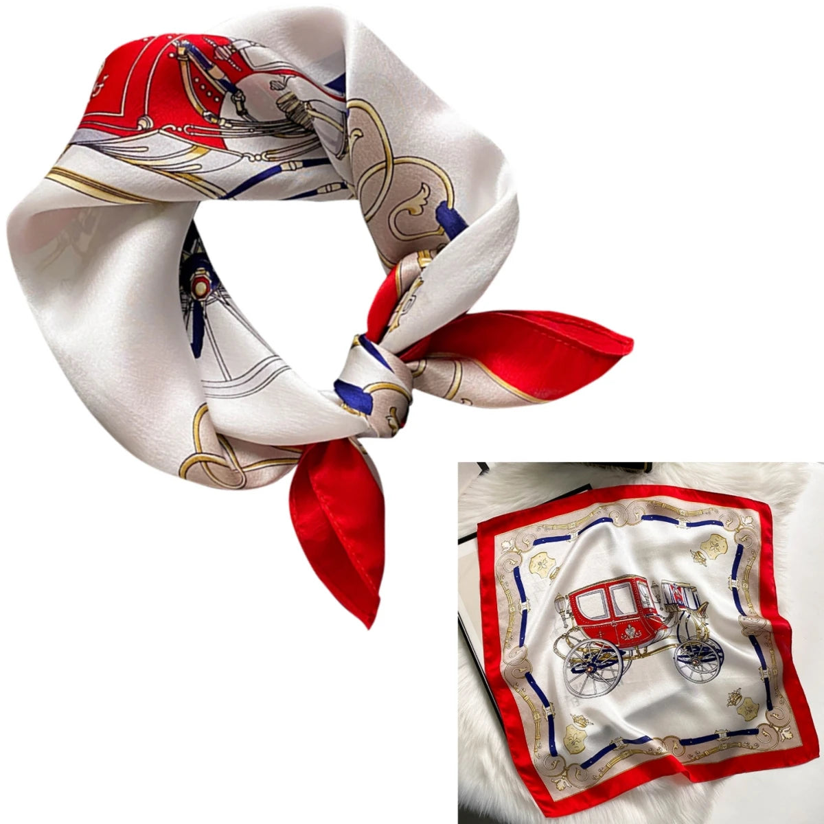 Women 100% Mulberry Real Silk Scarf 53cm