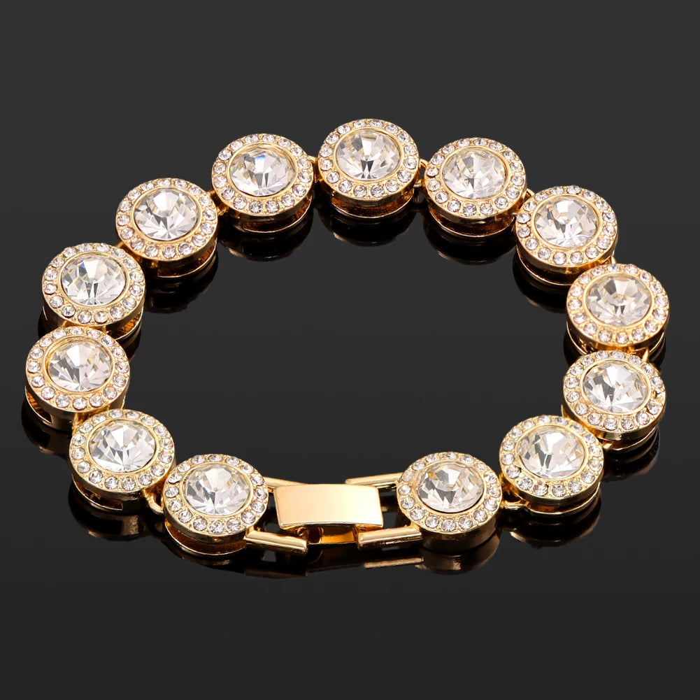 Iced Out Pink Crystal Bracelet Jewelry