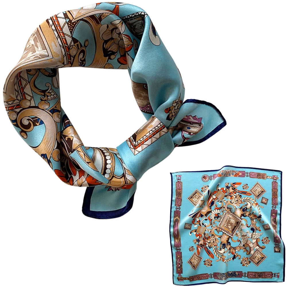 Women 100% Mulberry Real Silk Scarf 53cm