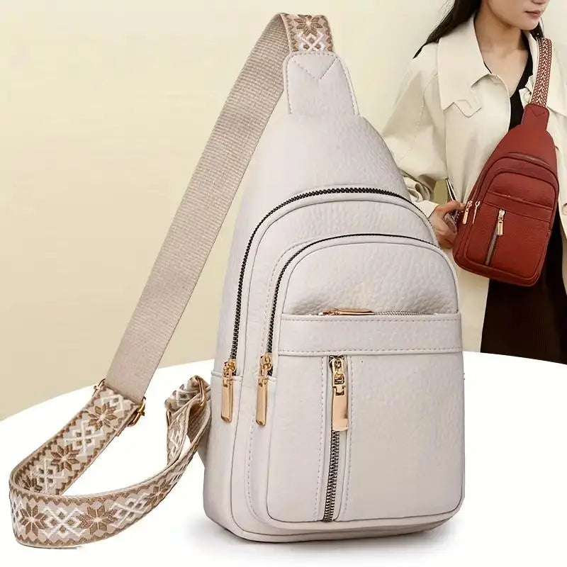 Fashion Women's Bag Leather Casual Chest Bag Versatile Shoulder Bag For Women