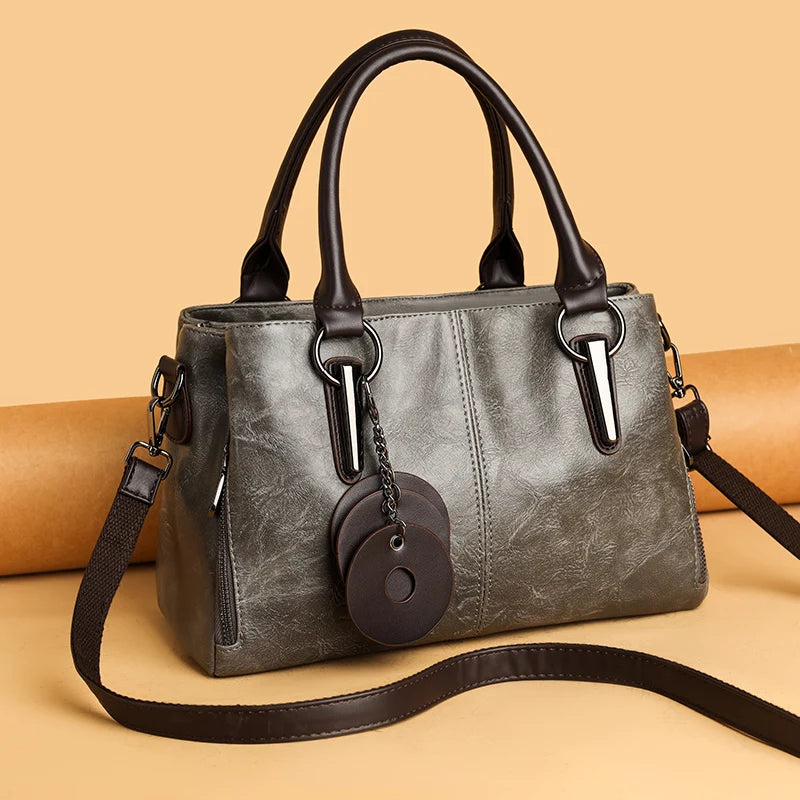 High-quality Soft Leather Luxury Handbag High-capacity Crossbody