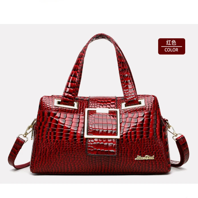Creative Design PU Luxury Crocodile Patterned Handbag