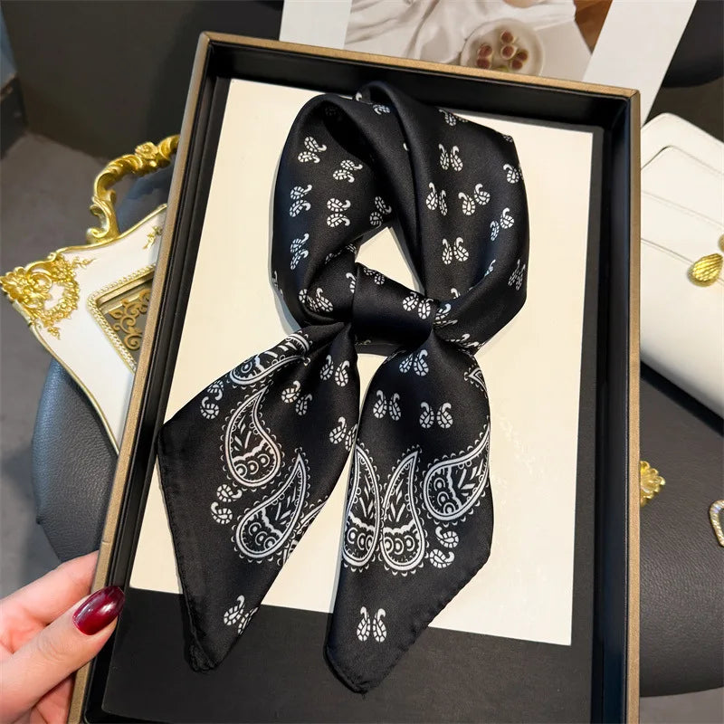 Imitation Silk Printed Square Scarf Fashion Accessories