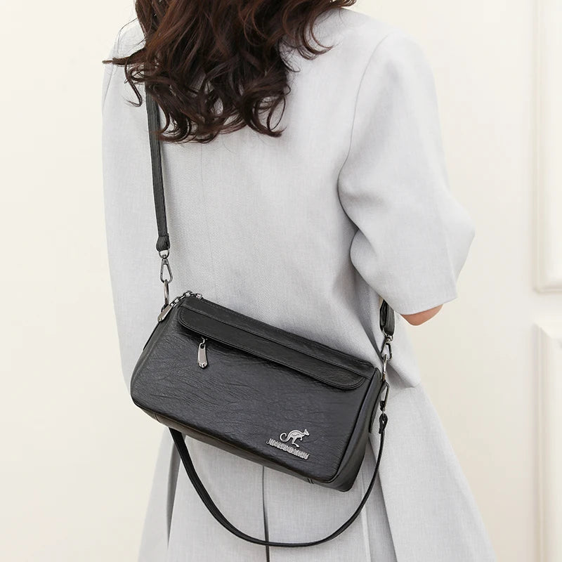 Women Bag Vintage Crossbody Bag Fashion Shoulder Bags PU Leather luxury Design