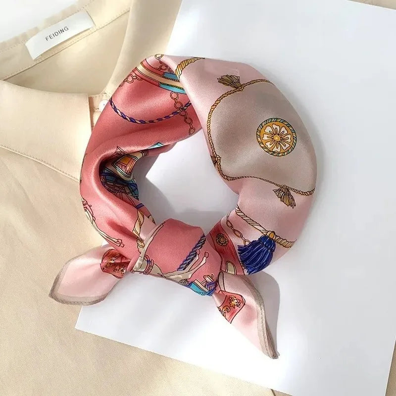 100% Real Silk Scarf Women Square Scarves Bandana