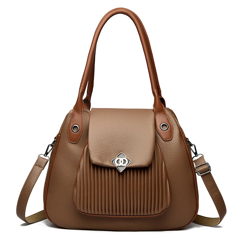 Genuine Brand Top Quality Leather Bags Top-Handle Design Bags Ladies Casual Tote