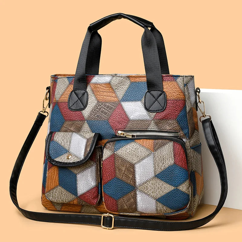 Women's Handbag Shoulder Bag Fashion Purse Vintage Leather Bag Large Capacity