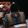 Fashionable Crocodile Pattern Leather Bag Large Capacity Handbag Stylish Bag
