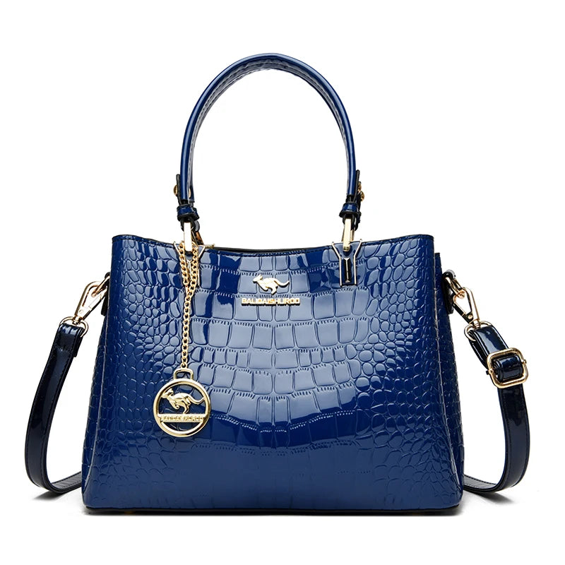 High Quality Luxury Handbag Crocodile Pattern Shoulder Tote