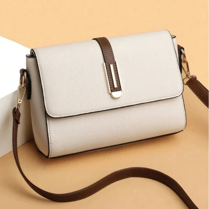 Flap Sling Shoulder Bags for Women Vintage Splicing Crossbody Messenger Bag Purse