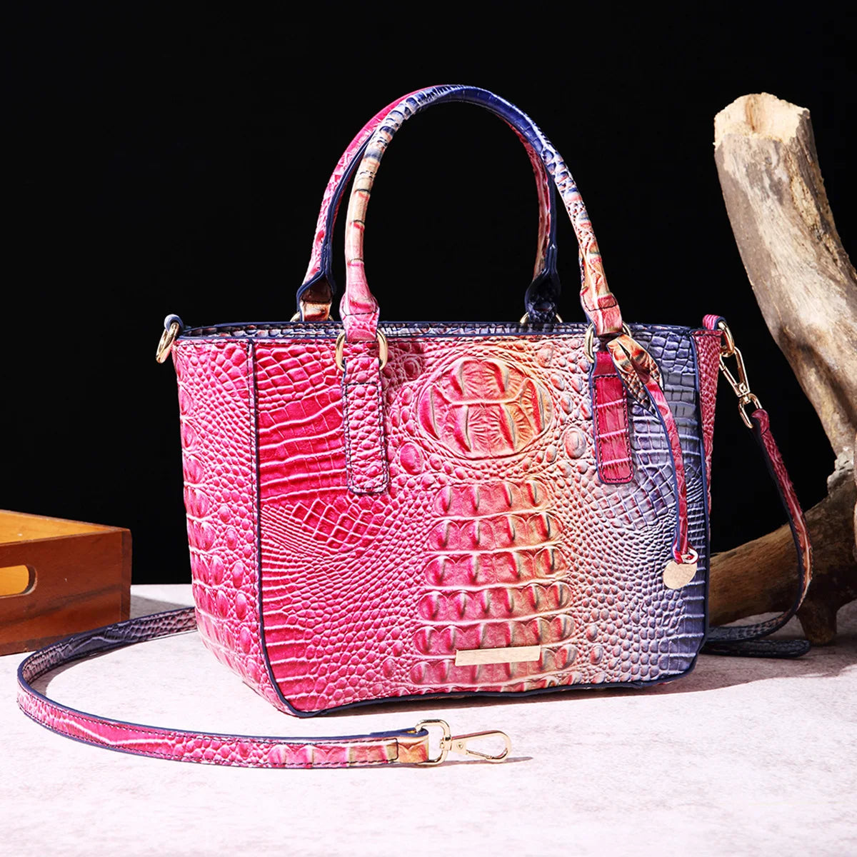 Crocodile Pattern Crossbody Bag Fashion Design Luxury Bag
