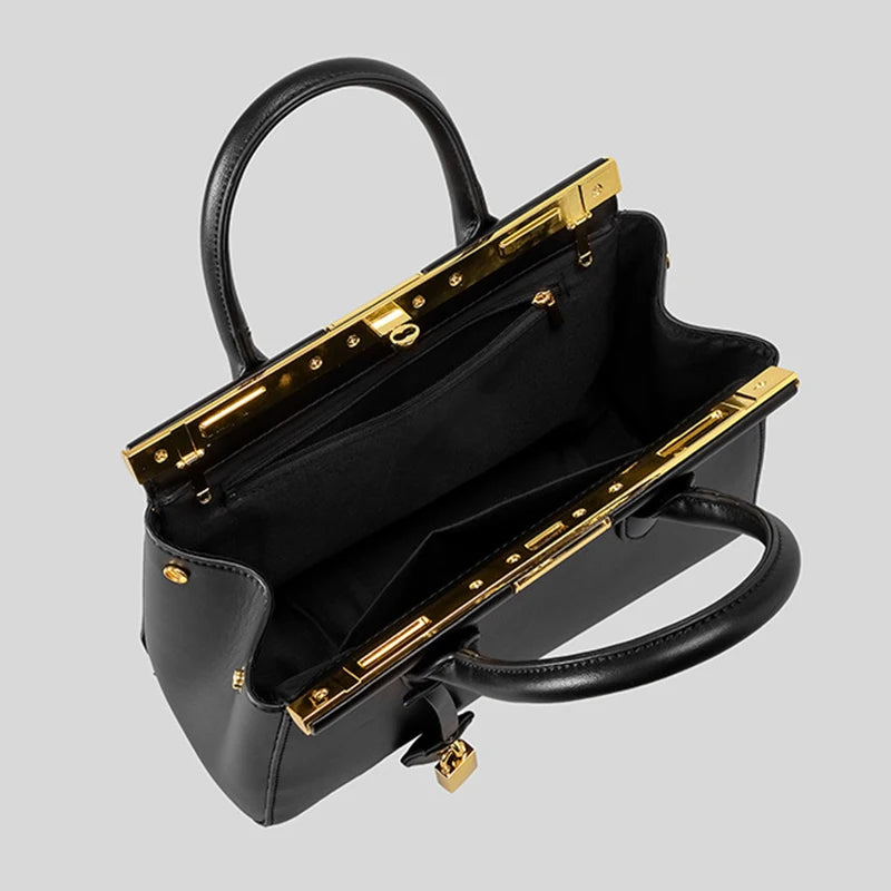 Luxury Leather Handbag Large-capacity Elegant Shoulder Bag