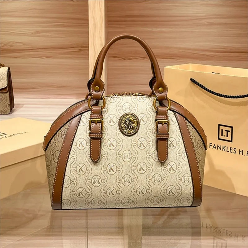 Fashionable and luxurious brand handbag leather shoulder bag