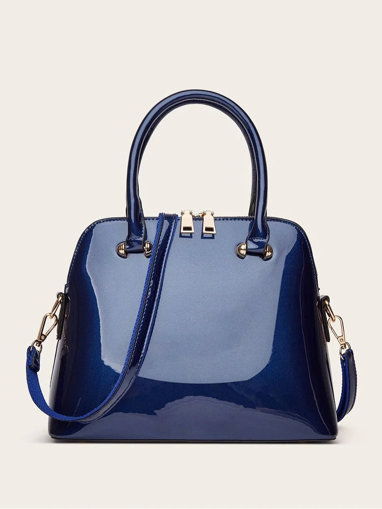 Patent Leather Fashion Shoulder Bag Luxury Design Crossbody Large Capacity Tote
