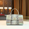 Snake pattern gradient color blocked women's handbag high-end fashion luxury bag