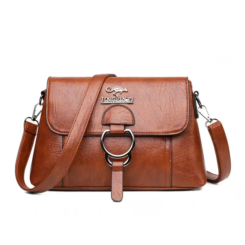 Single Shoulder Bag PU Soft Leather Texture Women's Bag Large Capacity Crossbody