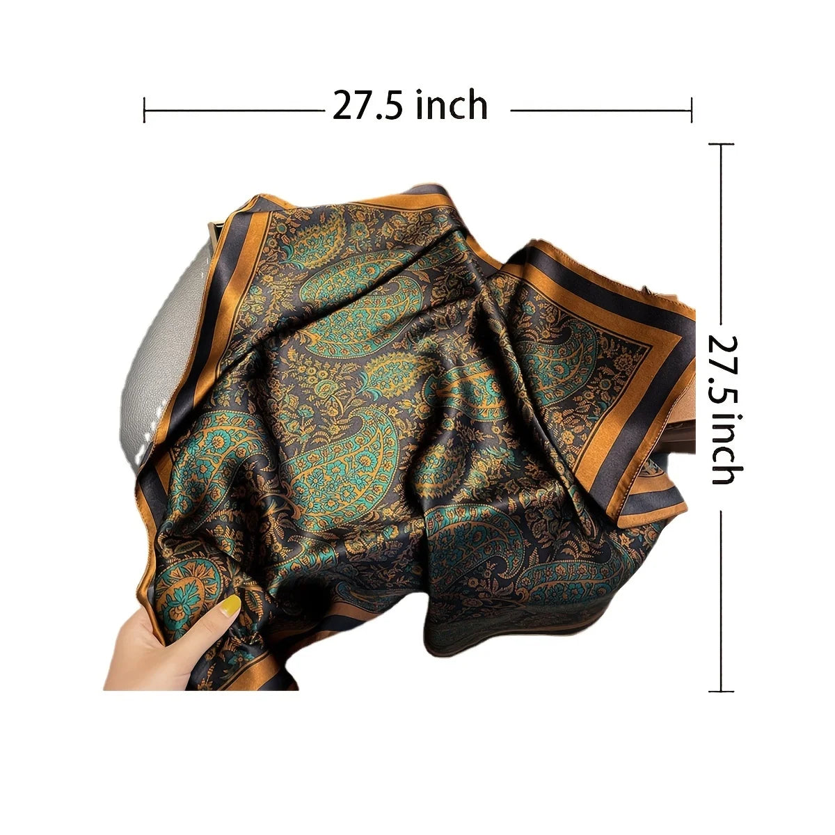 Imitation Silk Printed Square Scarf Fashion Accessories