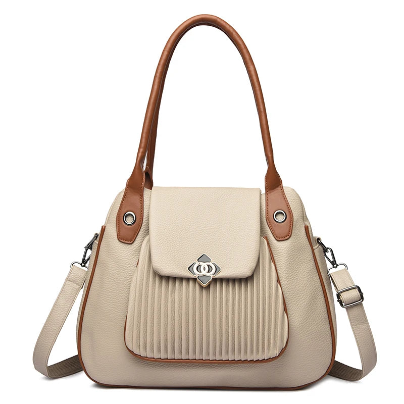 Genuine Brand Top Quality Leather Bags Top-Handle Design Bags Ladies Casual Tote