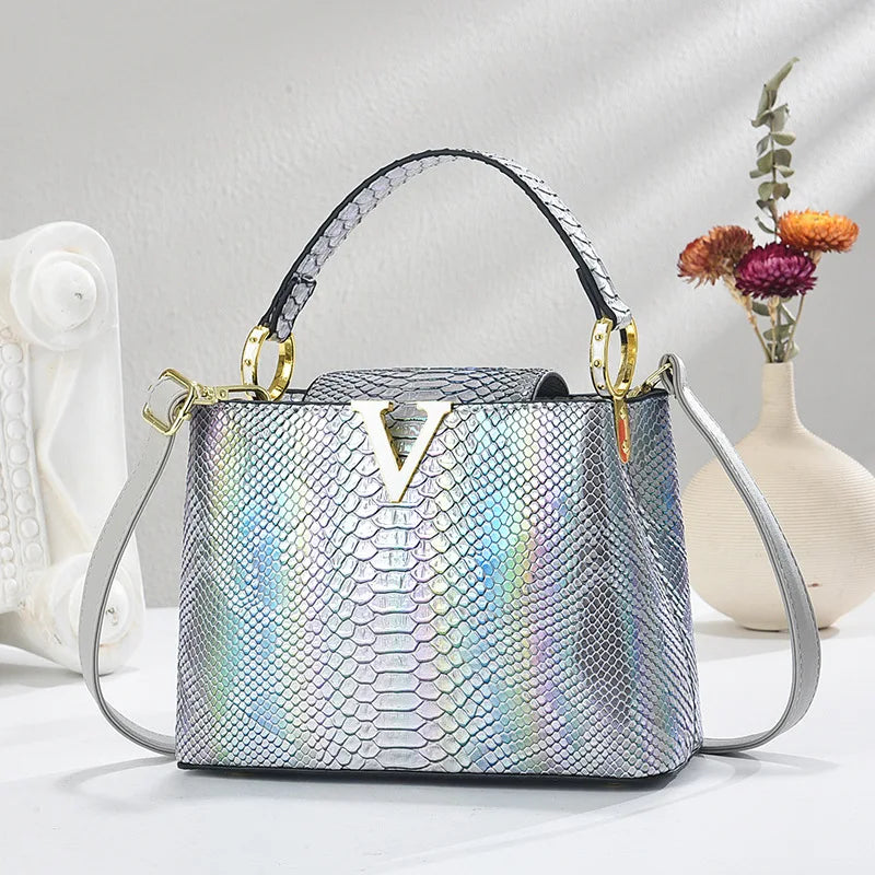Gradient Color Shoulder Bag PU Leather Crossbody Bag