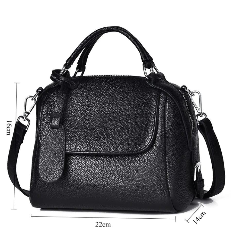 100% Genuine Cowhide Tote Soft Leather Fashion Messenger Bag