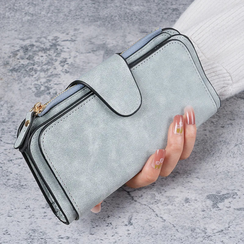 Long Women's Wallet Coin Purse Multi-color Card Slot Mobile Phone Bag Clutch