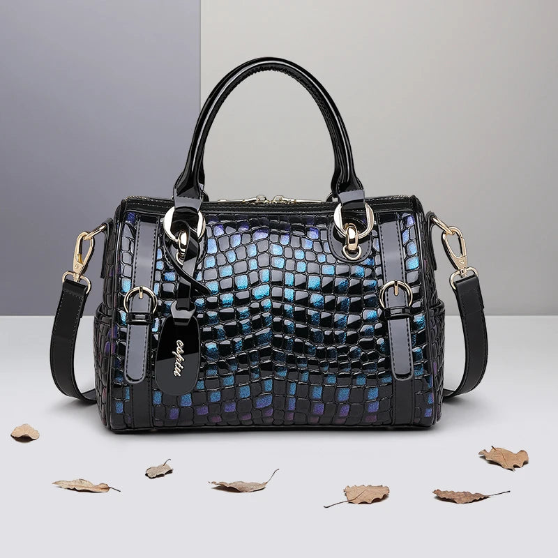 Genuine Leather Fashionable Elegant Large Capacity Shoulder Bag