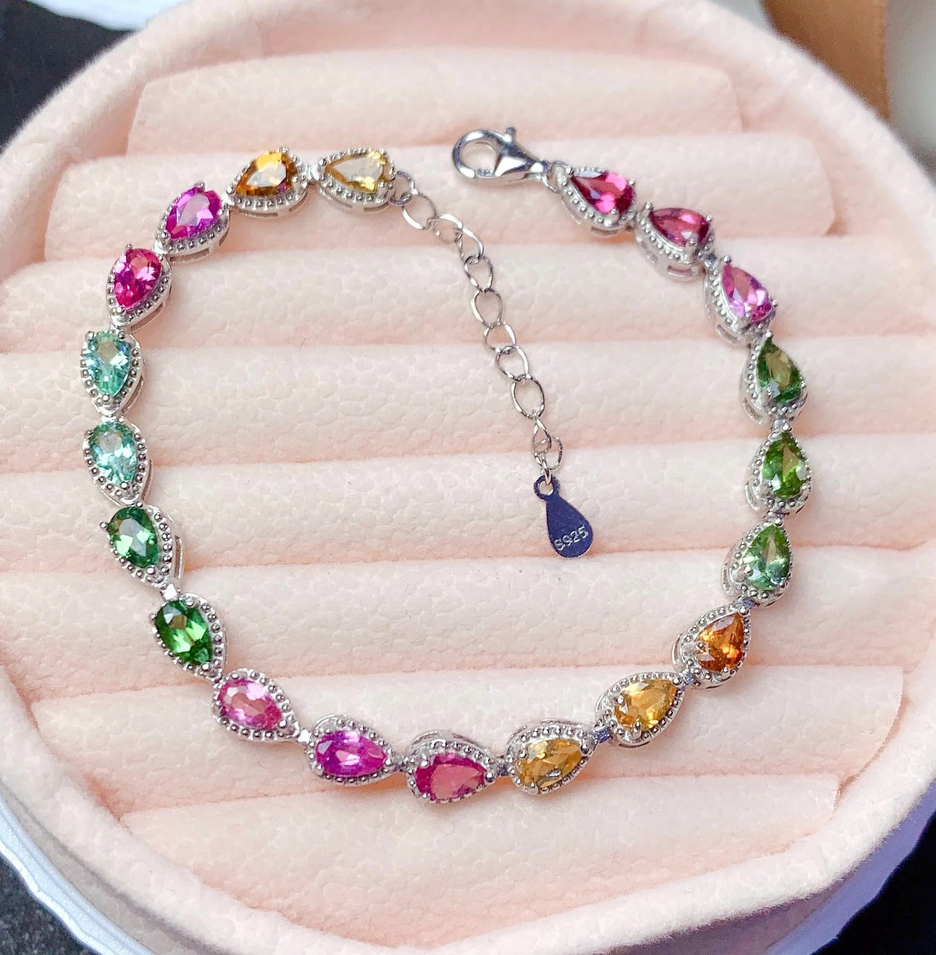 Exquisite Colorful Cubic Zirconia Luxury Bracelet