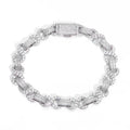 10mm Iced Out Infinite Chain Bracelet Bling Cubic Zirconia Bracelet Jewelry