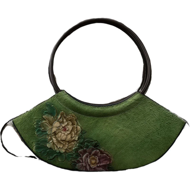 Retro genuine leather bag single-shoulder crossbody bags versatile handbag