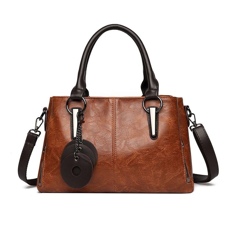 High-quality Soft Leather Luxury Handbag High-capacity Crossbody