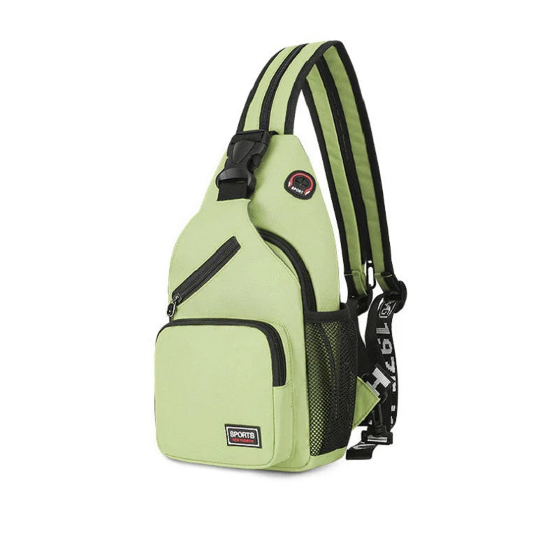 Women Chest Bags Adjustable Backpack Single Shoulder Bag With Earphone Hole