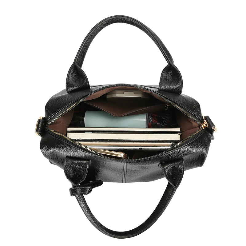 Soft PU Leather Shoulder Bag Casual Tote Bag For Women
