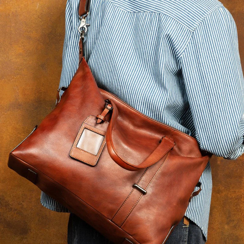 Handmade crossbody bag European and American fashion genuine leather travel bag