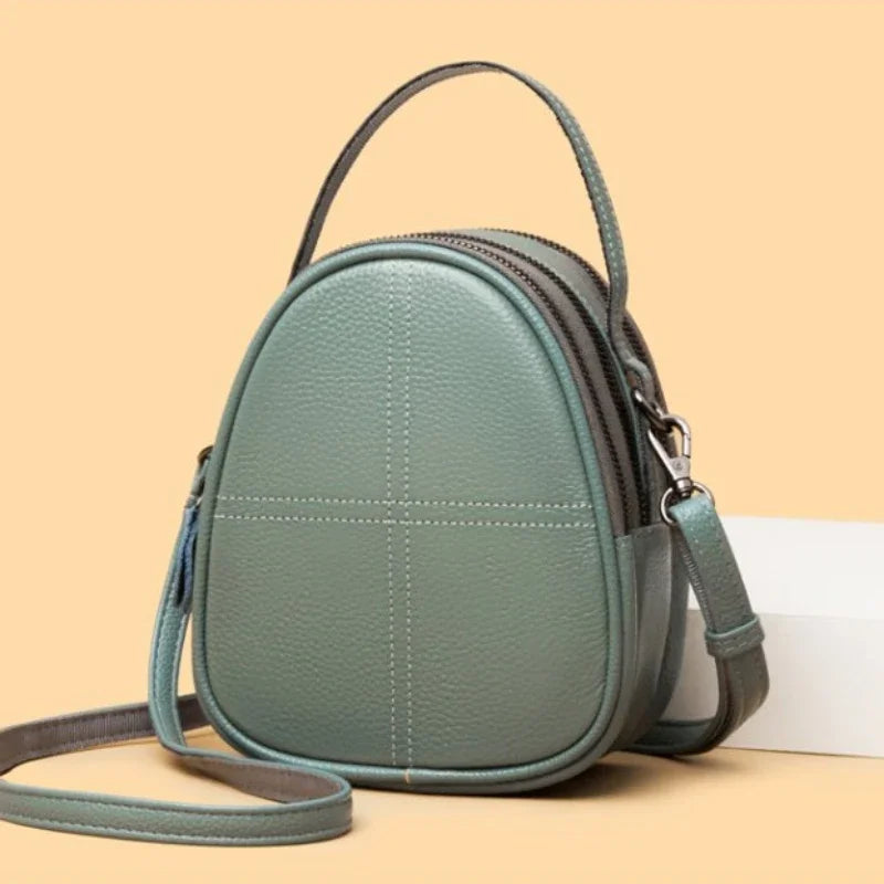 Fashionable High-end Texture Crossbody Bag Genuine Leather Mini Mobile Phone Bag