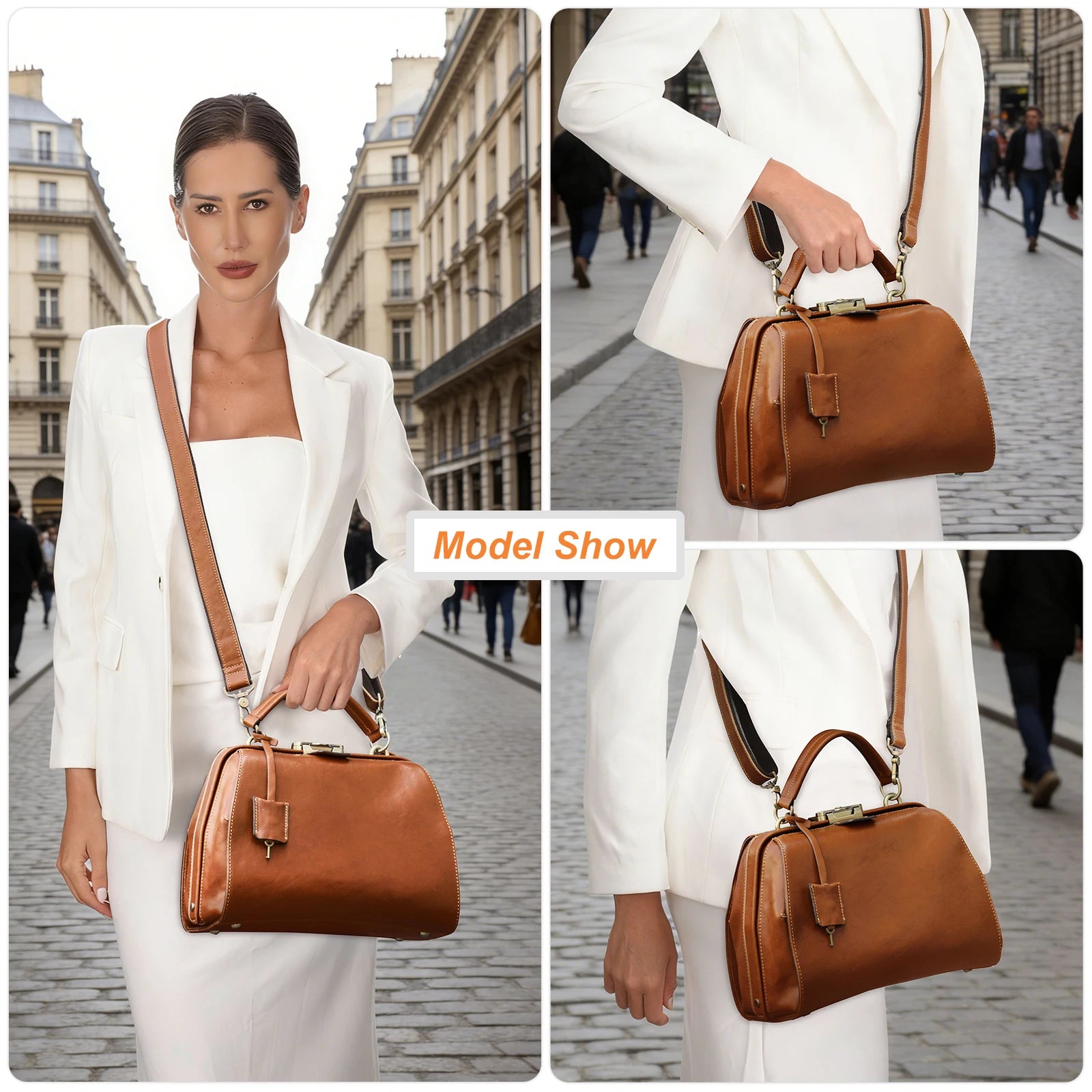 Genuine Leather Doctor Bag for Women Luxury Design Tote