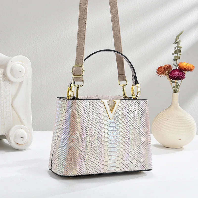 Gradient Color Shoulder Bag PU Leather Crossbody Bag