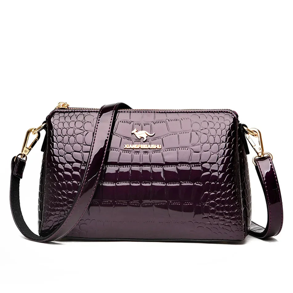 3-Layer partition Women Bag Soft Leather Luxury Handbag