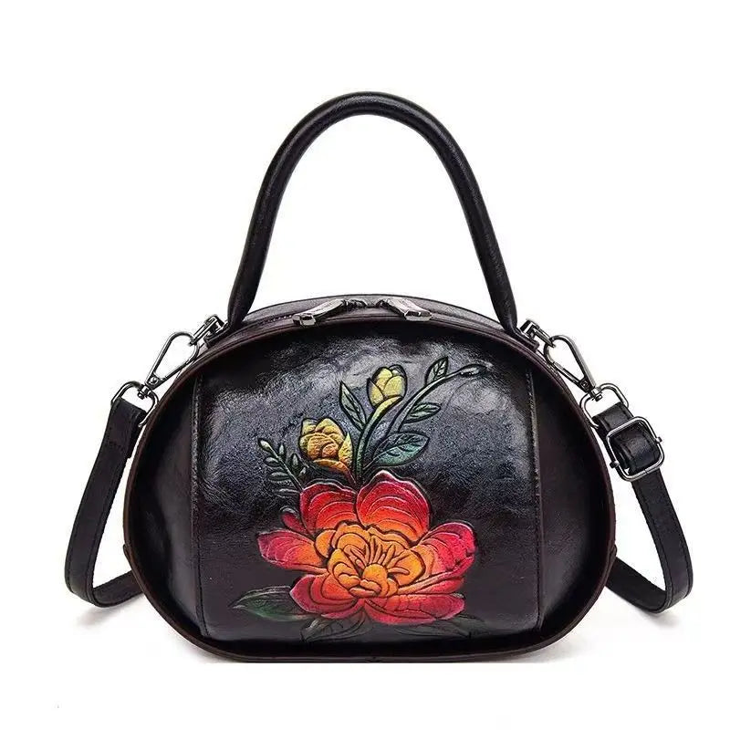 Stylish Bag Retro Coin Purse Women's Bags Multi-layered Oval Fashionable Bag