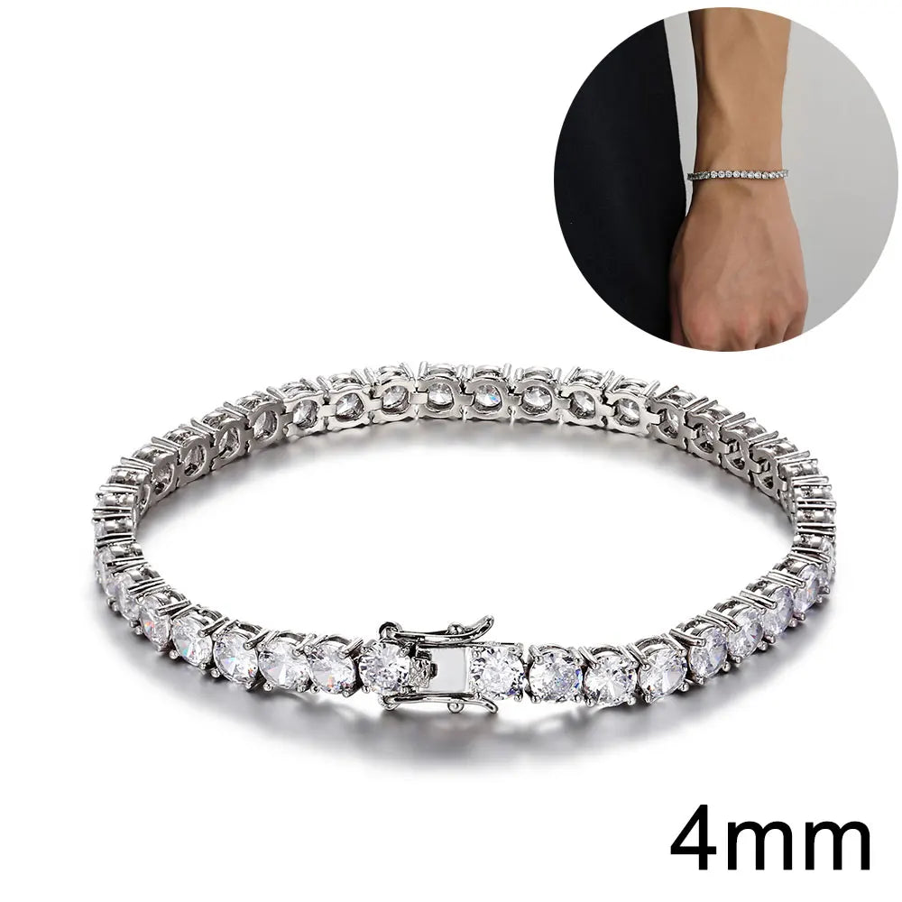 Luxury Bubble Clustered Hip Hop Iced Out Tennis Bracelet