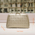 Fashionable Small Square Letter Embossed Chain Crossbody Bag