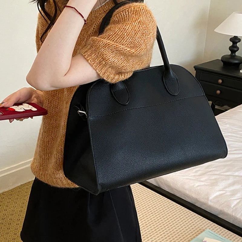 Genuine Leather Tote Bag Luxury Soft Shoulder Bag