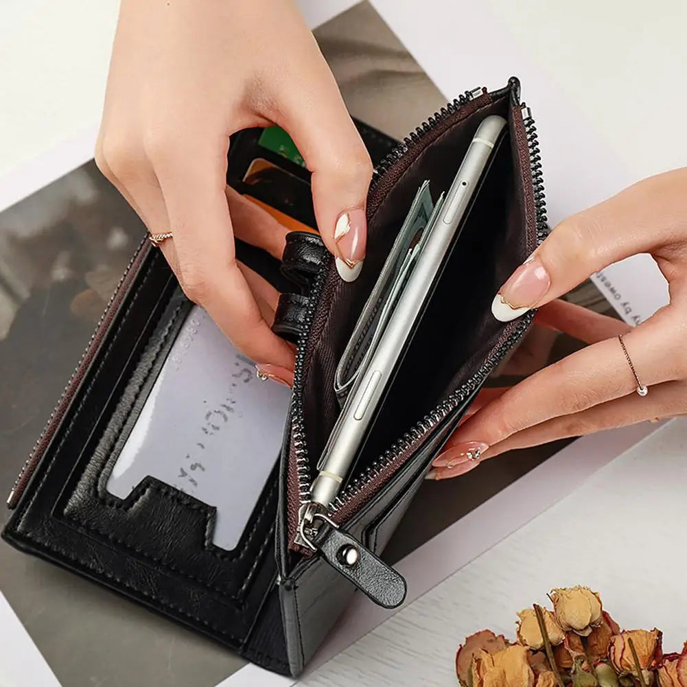 Luxury Fashion PU Leather Long Wallet Women's Slim Clutch