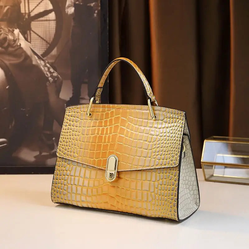 Luxury Design High Quality Crocodile Print Crossbody Handbag