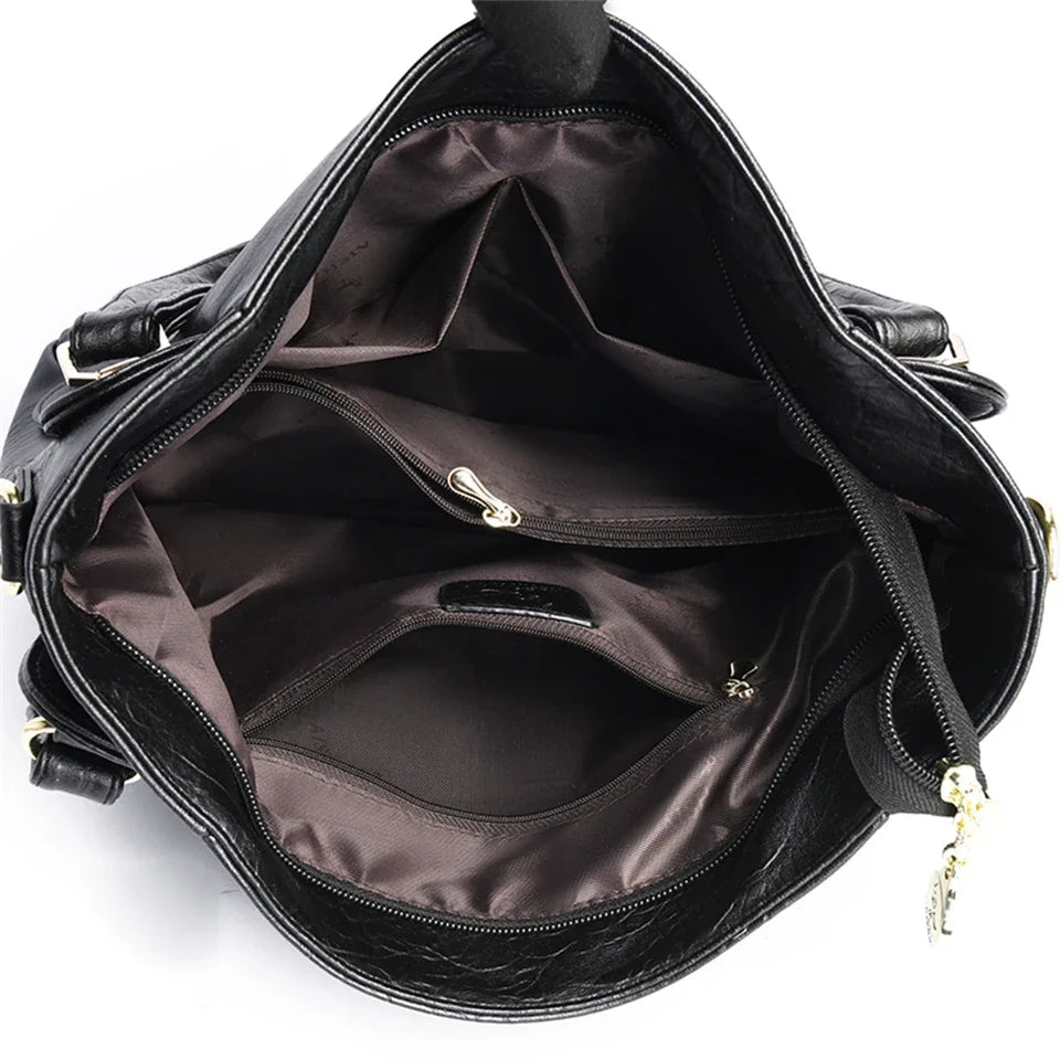 Genuine Brand Soft Leather Top-handle Bag Female Handbag Shoulder Crossbody Tote